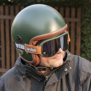 Casco Jet Zar Vintage verde bosco