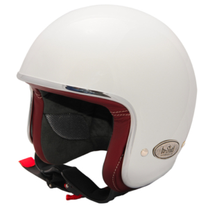 Casco Jet Zar Vintage Bianco Flash e Rosso