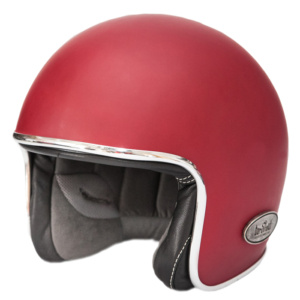 Casco Jet Zar Vintage rosso imperiale