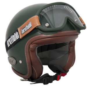 Casco Jet Zar Vintage verde bosco