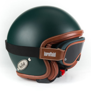 Casco Jet Zar Vintage verde bosco