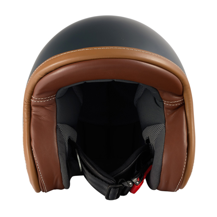 frontale del casco jet baruffaldi grigio