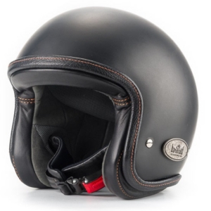 Casco Jet Zar Vintage Nero Orange