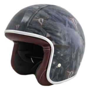 Casco Jet Zeon Vintage UsaBull Tex