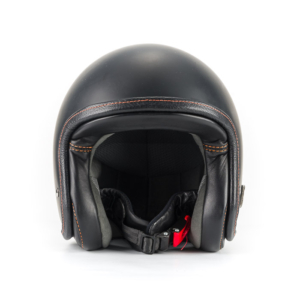 Casco Jet Zar Vintage Nero Orange